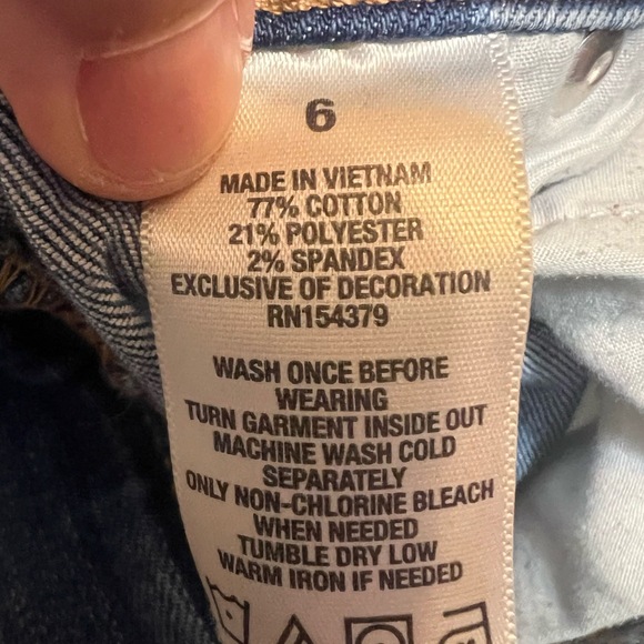 Aero Blue Jeans Womens 6 High Rise Distressed Ripped Edgy Stretch Modern Classic - Picture 13 of 16